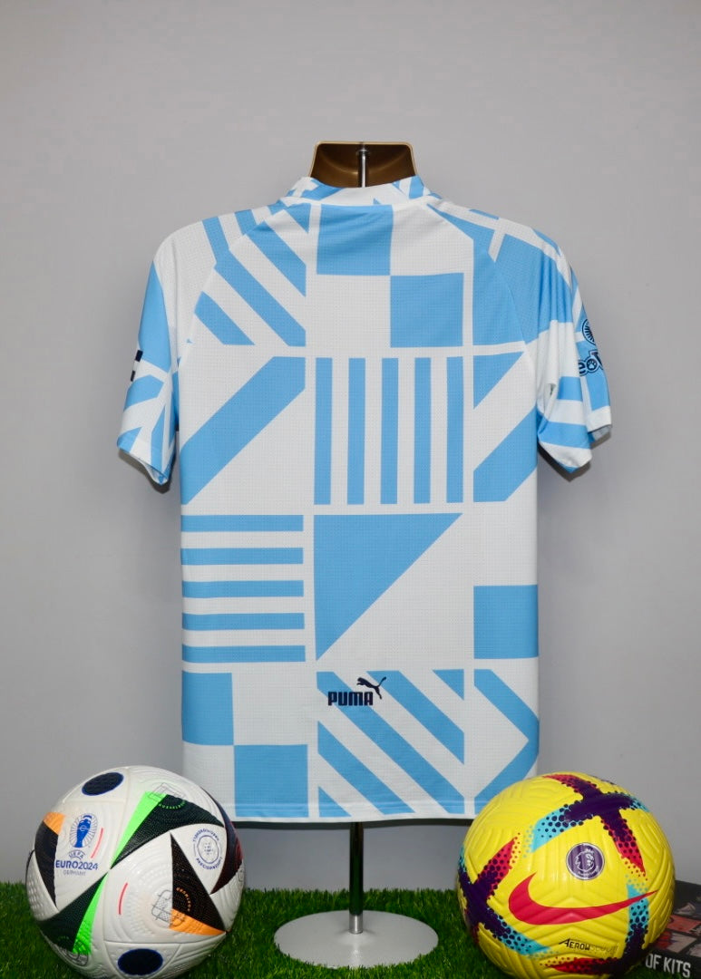 FODEN 47 Manchester City 22/23 Player Issue/Worn Prematch T-Shirt