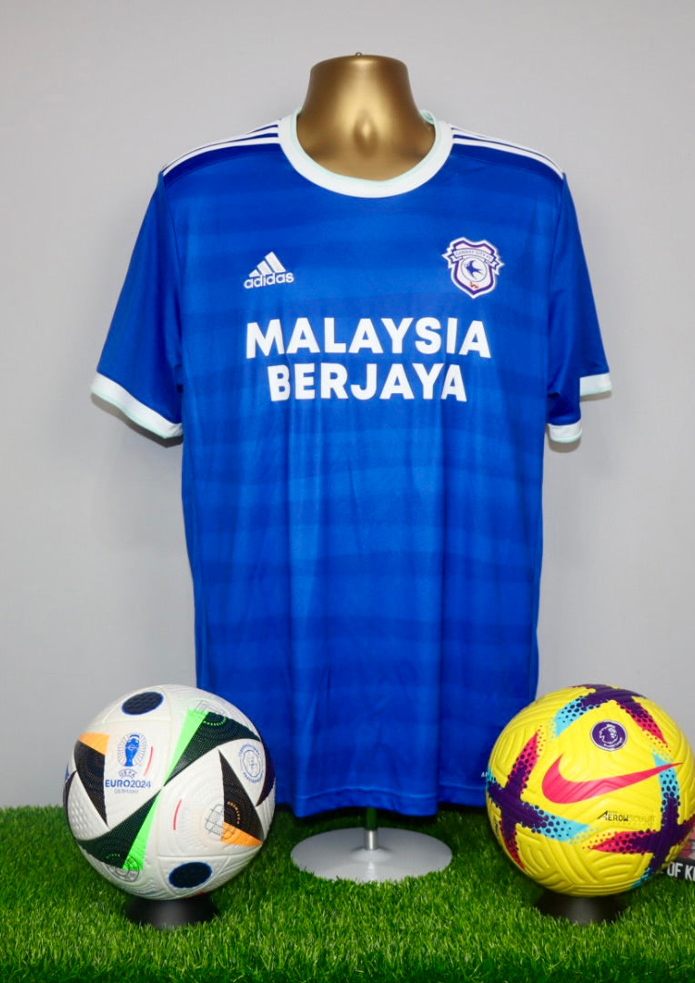 SIGNED MOORE 10 Cardiff City 2020/21 Home Shirt