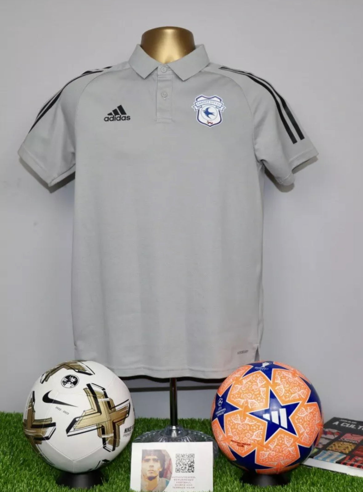 Cardiff City 20/21 Grey Polo Shirt