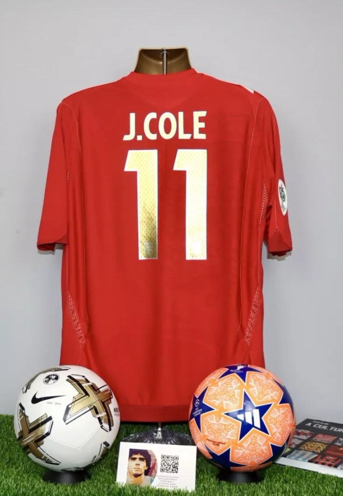 J.COLE 11 2006/08 England Away Shirt