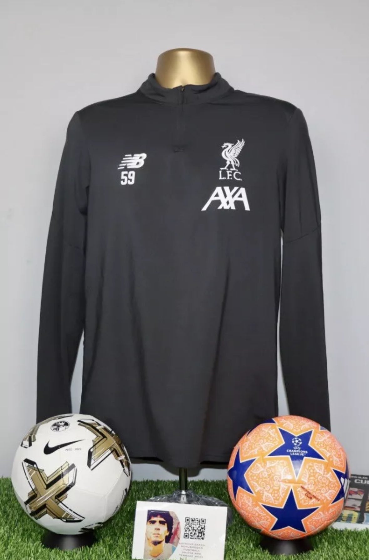 Liverpool 2018/19 Player Issue 1/4 Zip Training Top #59