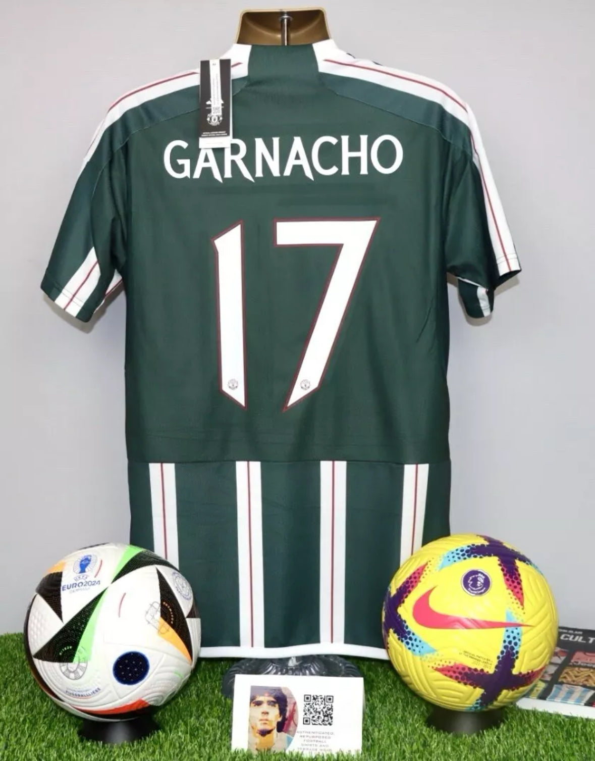 GARNACHO 17 Manchester United 2023/24 Away Shirt BNWT