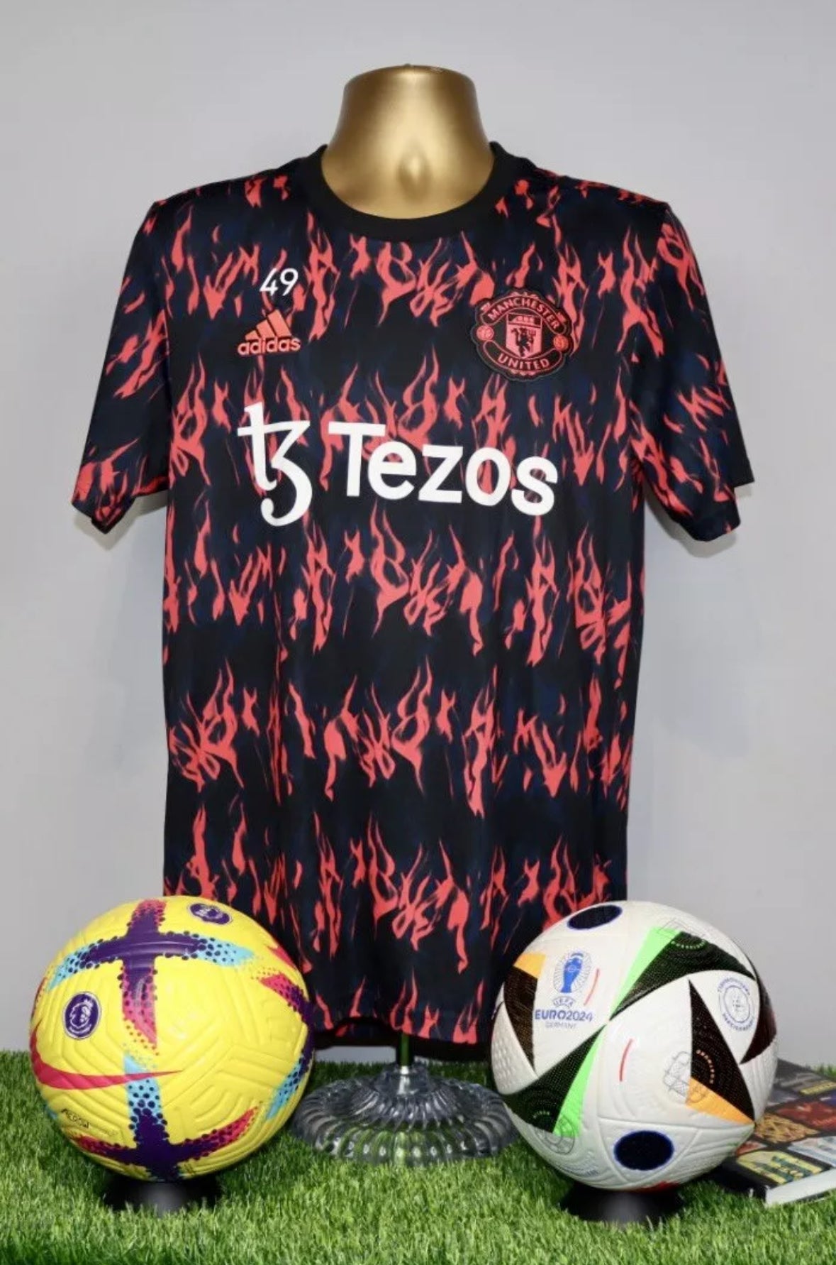 Manchester United 2020/21 Player Issue Training T-Shirt #49