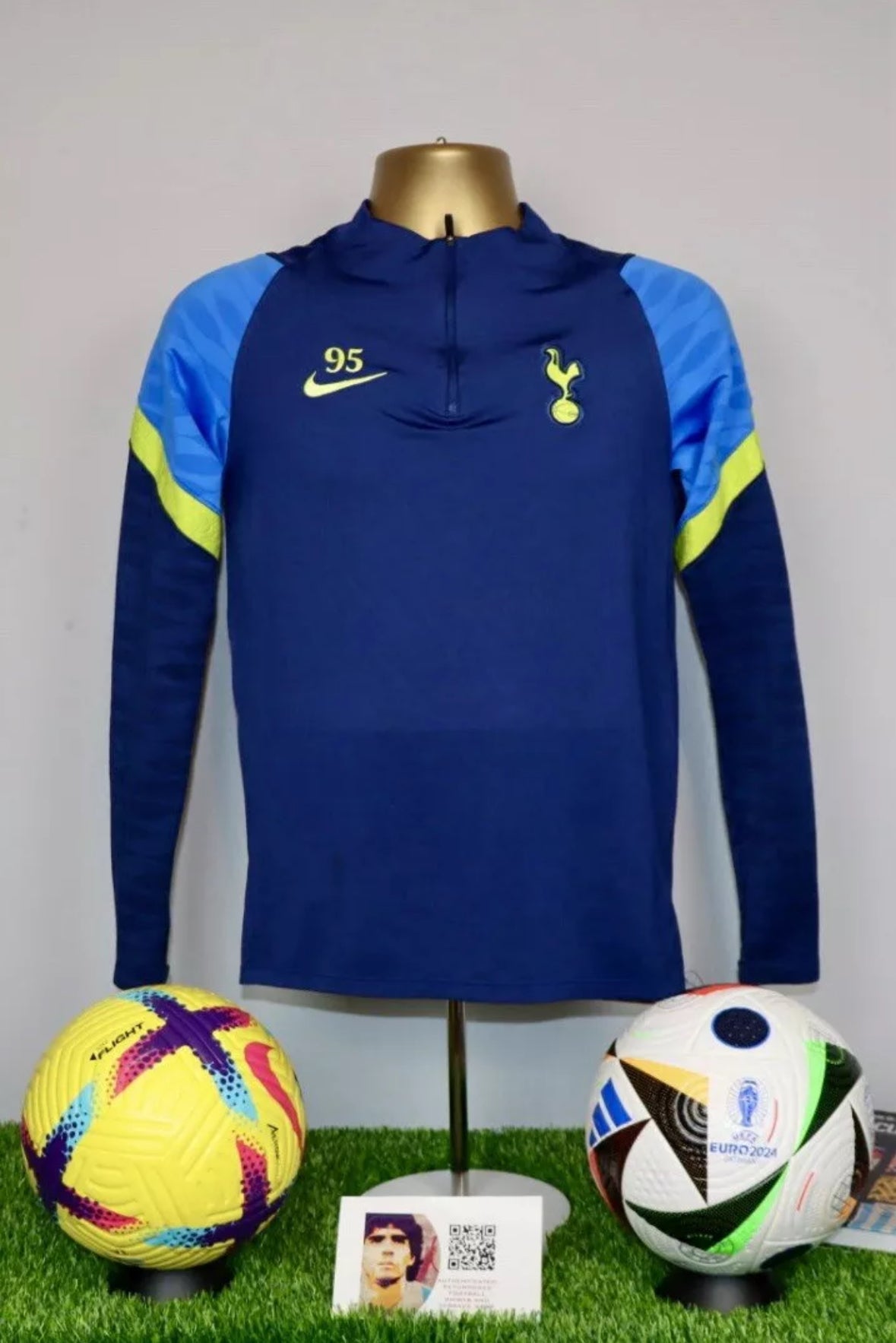 Tottenham Hotspur 2021/22 Player Issue Dri-fit 1/4 Zip Strike Drill Top #95