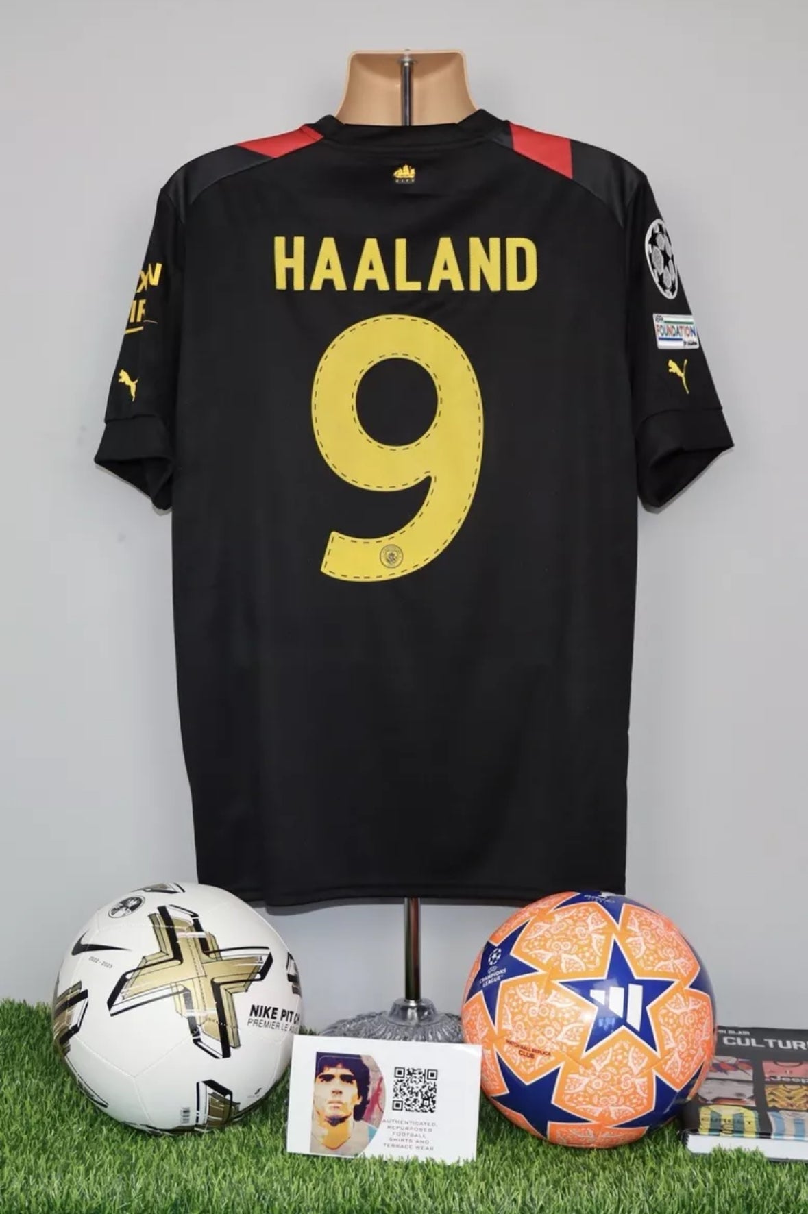 HAALAND 9 Manchester City 2022/23 Away Shirt