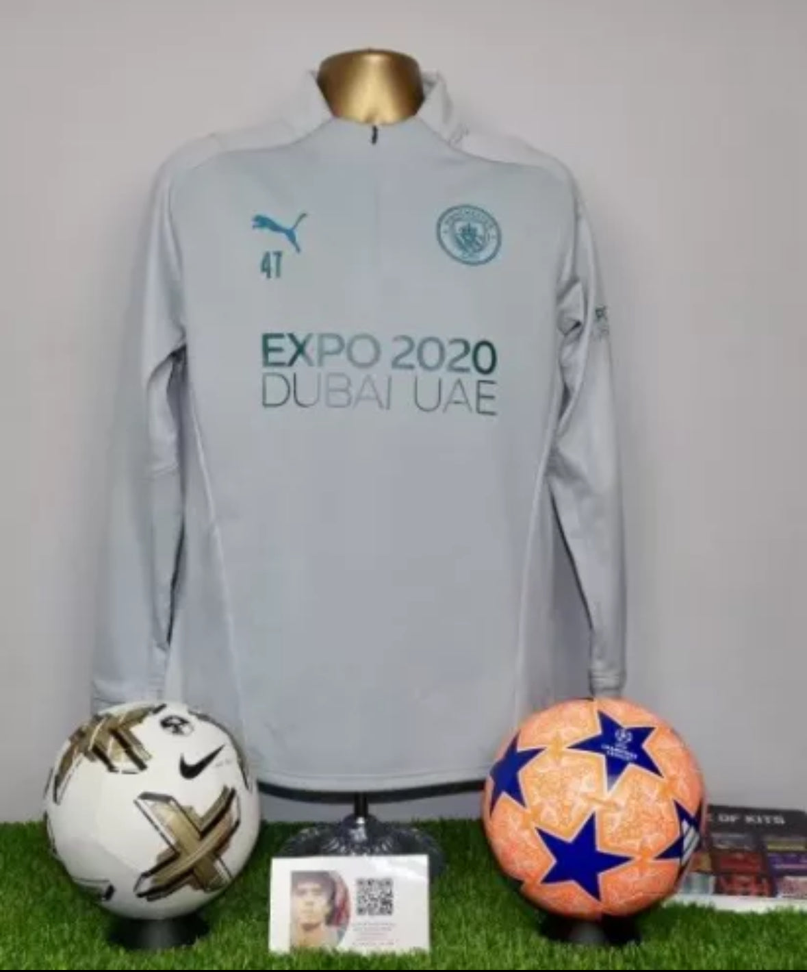 FODEN 47 2021-22 Dubai Expo Manchester City Player Worn 1/4 Zip TrainingTop