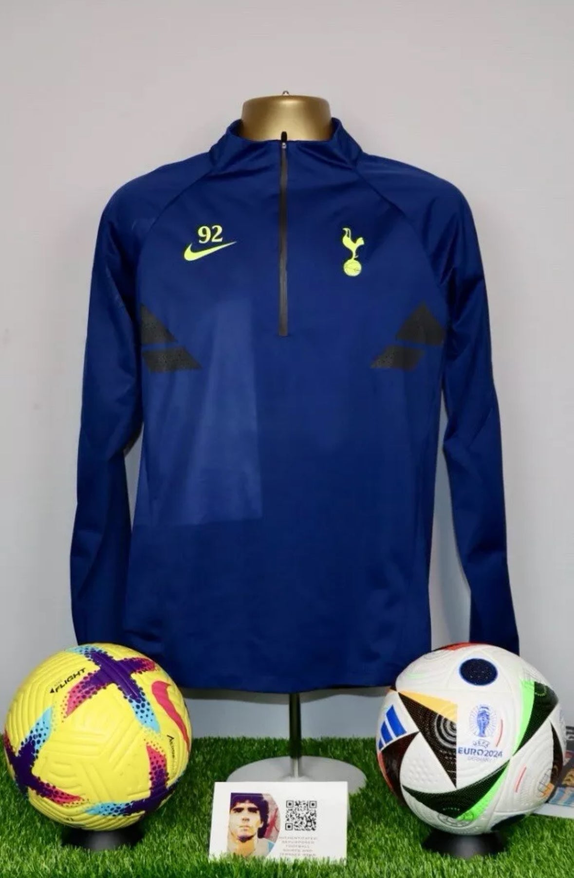 Tottenham Hotspur 2021/22 Player Issue 1/4 Zip Drill Top #92