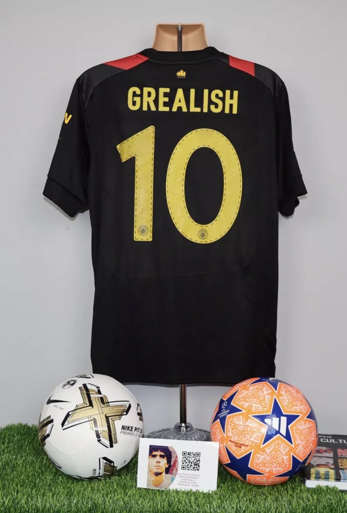 GREALISH 10 Manchester City 2022/23 Away Shirt