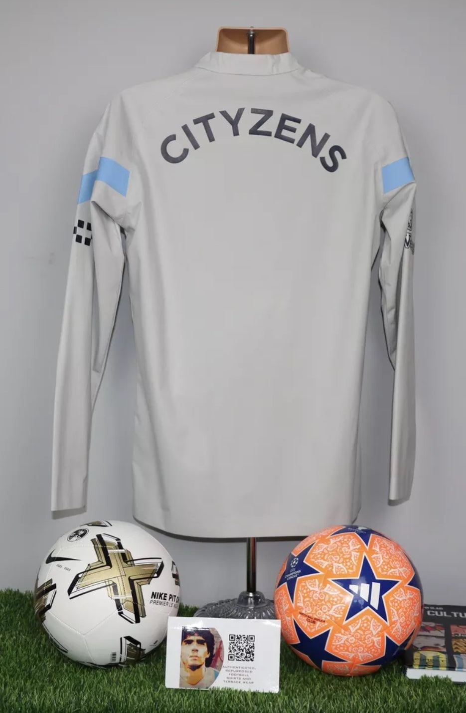 BERNARDO 20 Manchester City Player Issue Worn Treble Winning Season RainCell