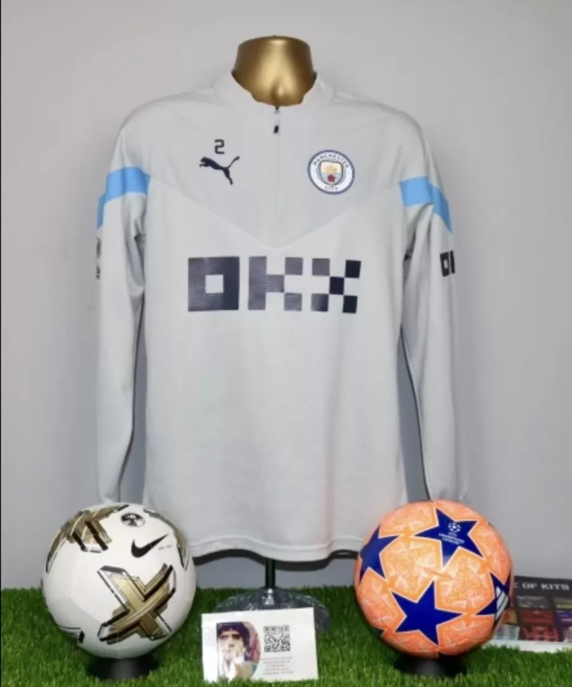 WALKER 2 Manchester City Player Issue Worn Treble Winning Season DryCell