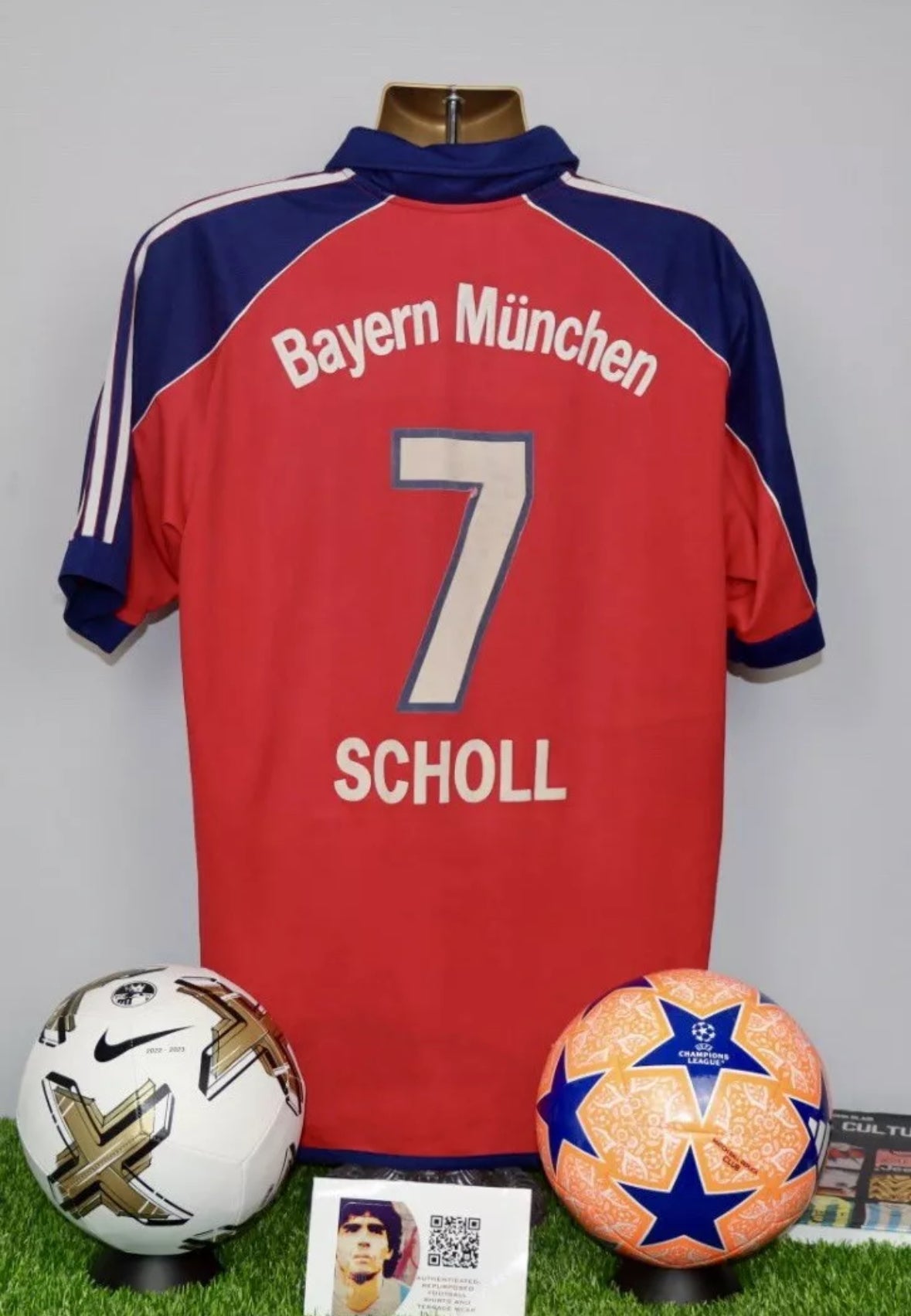 SCHOLL 7 Bayern Munich 1999/01 Home Shirt