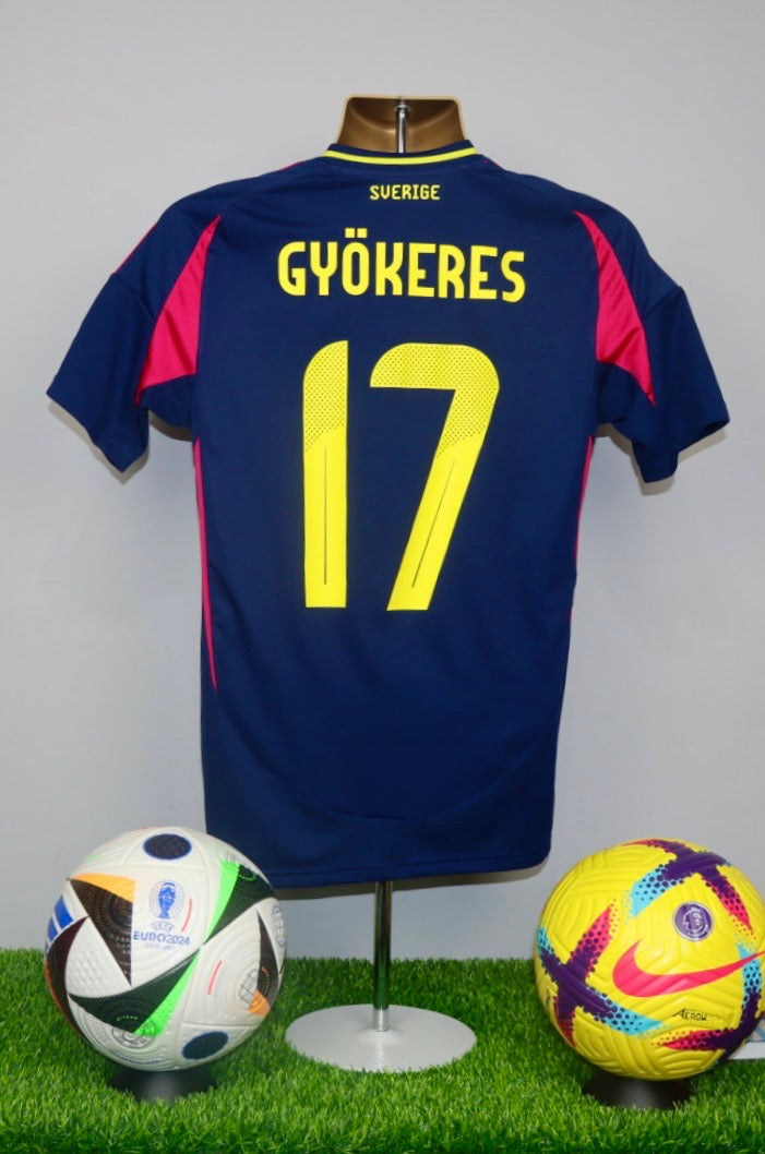 GYOKERES 17 2024-25 Sweden Away Shirt