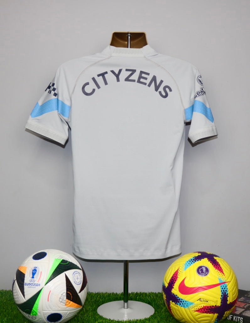 GREALISH 10 Manchester City Player Issue Worn Treble Winning Season T-Shirt