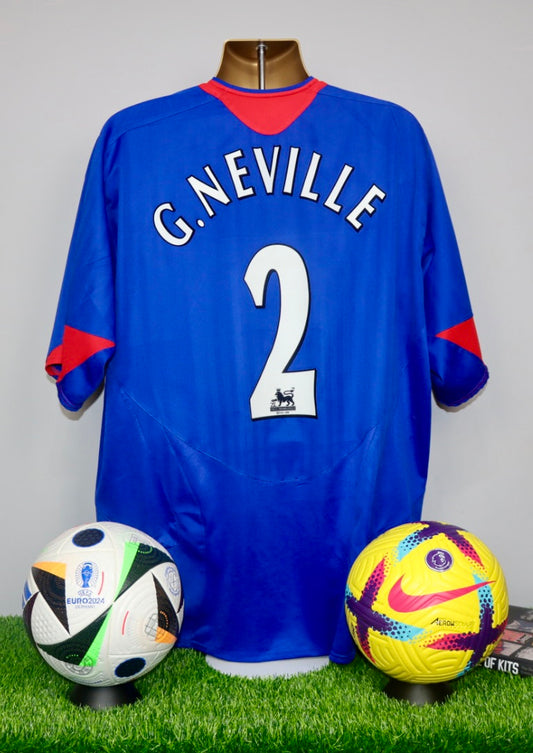 G.NEVILLE 2 Manchester United 2005/07 Away Shirt