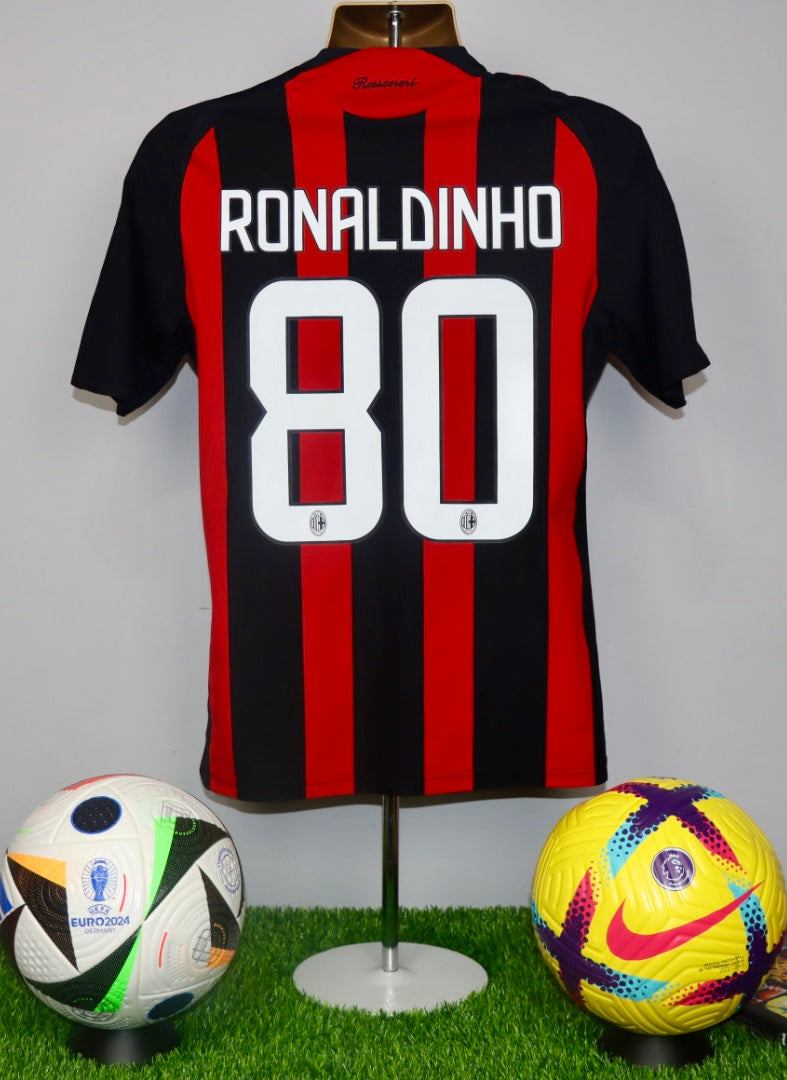 RONALDINHO 80 AC Milan 2008/09 Home Shirt