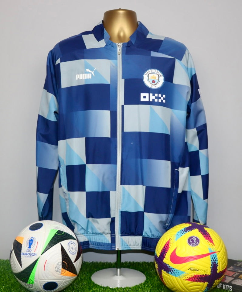 DE BRUYNE 17 Manchester City 22/23 Player Issue/Worn Prematch Track Jacket