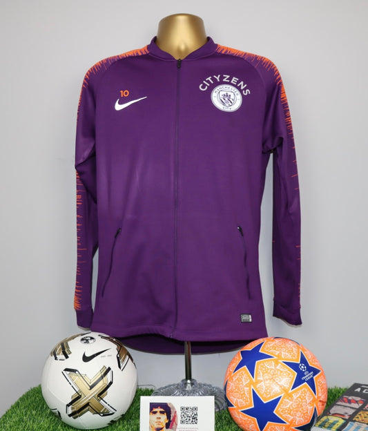 AGUERO 10 Manchester City 2018/19 Player Issue/Worn Training Track Top