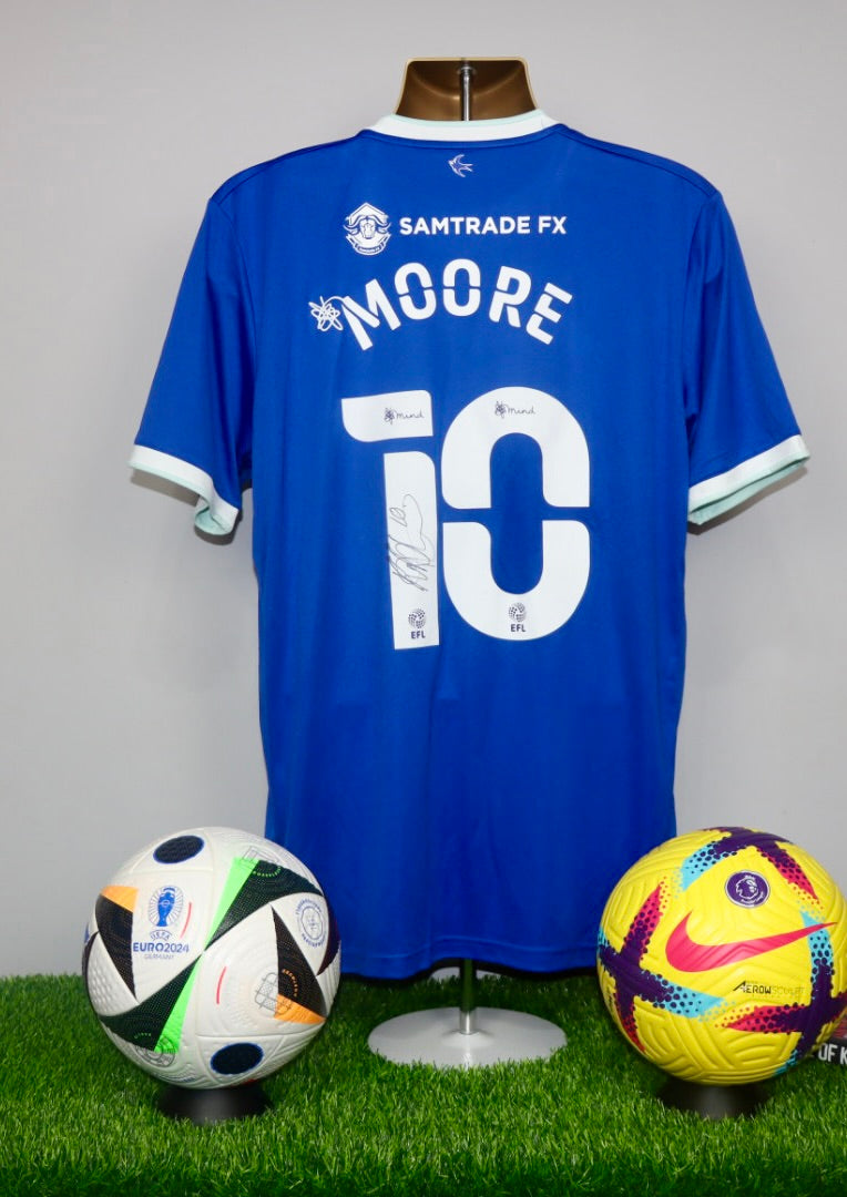 SIGNED MOORE 10 Cardiff City 2020/21 Home Shirt