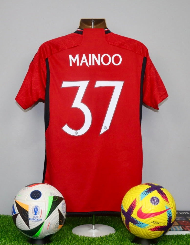 MAINOO 37 Manchester United 2023/24 FA Cup Detail Home Shirt