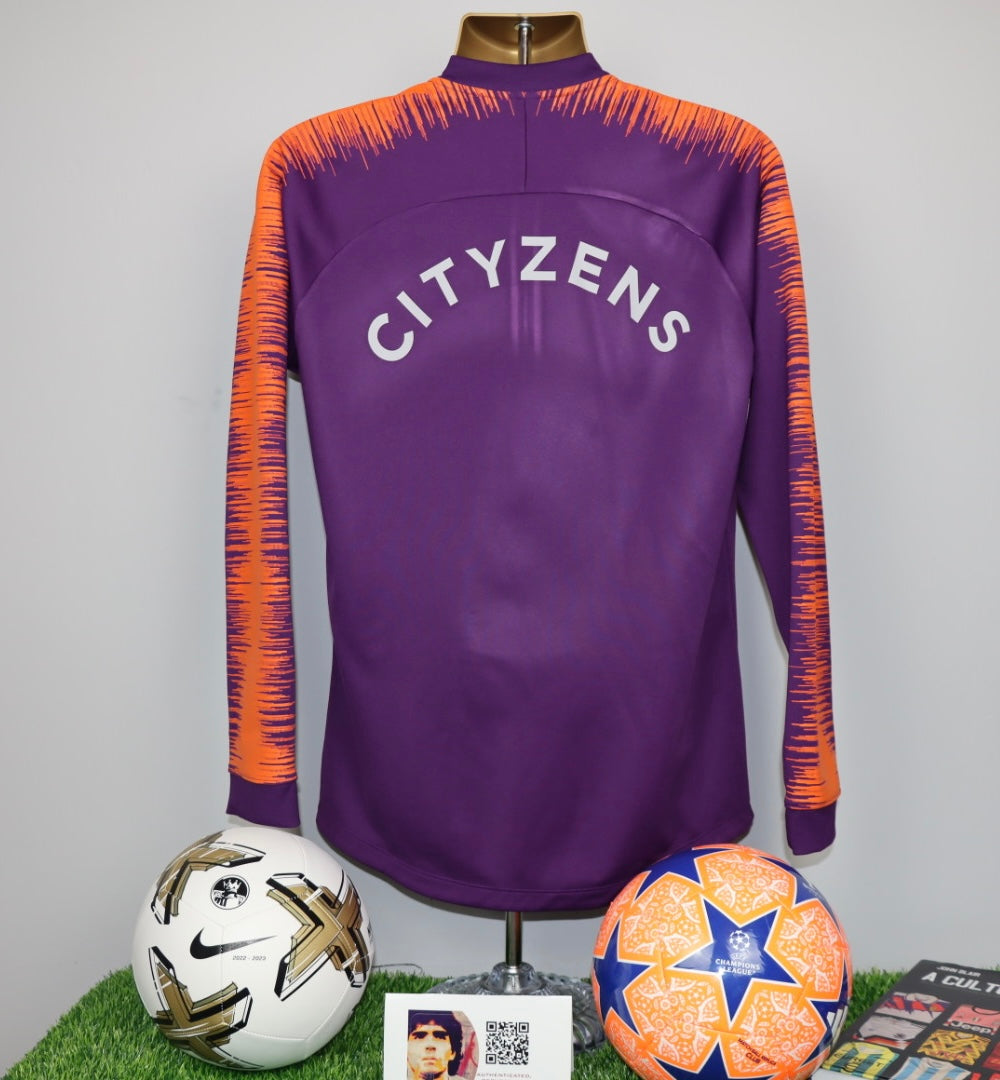 AGUERO 10 Manchester City 2018/19 Player Issue/Worn Training Track Top