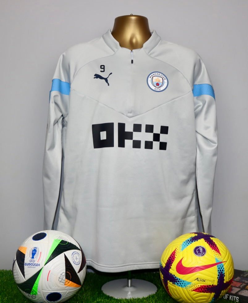 HAALAND 9 Manchester City 22/23 Player Issue Worn Treble Winning Season WARMCell