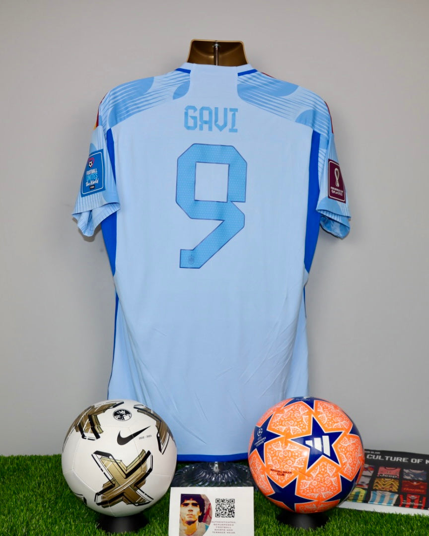 GAVI #9 Spain 2022 World Cup away shirt BNWT