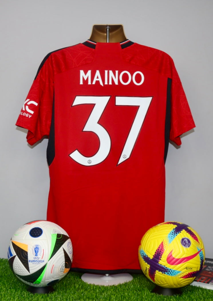 MAINOO 37 Manchester United 2023/24 FA Cup Detail Home Shirt