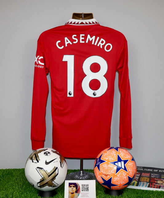 CASEMIRO 18 Manchester United 2022/23 Long Sleeve Home Shirt