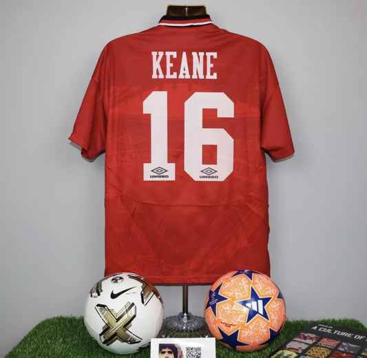 KEANE 16 Manchester United 1994/95 Home Shirt