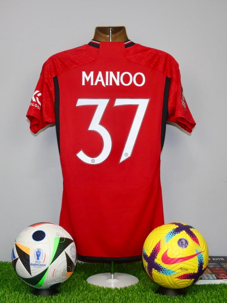 MAINOO 37 Manchester United 2023/24 FA Cup Detail Home Shirt