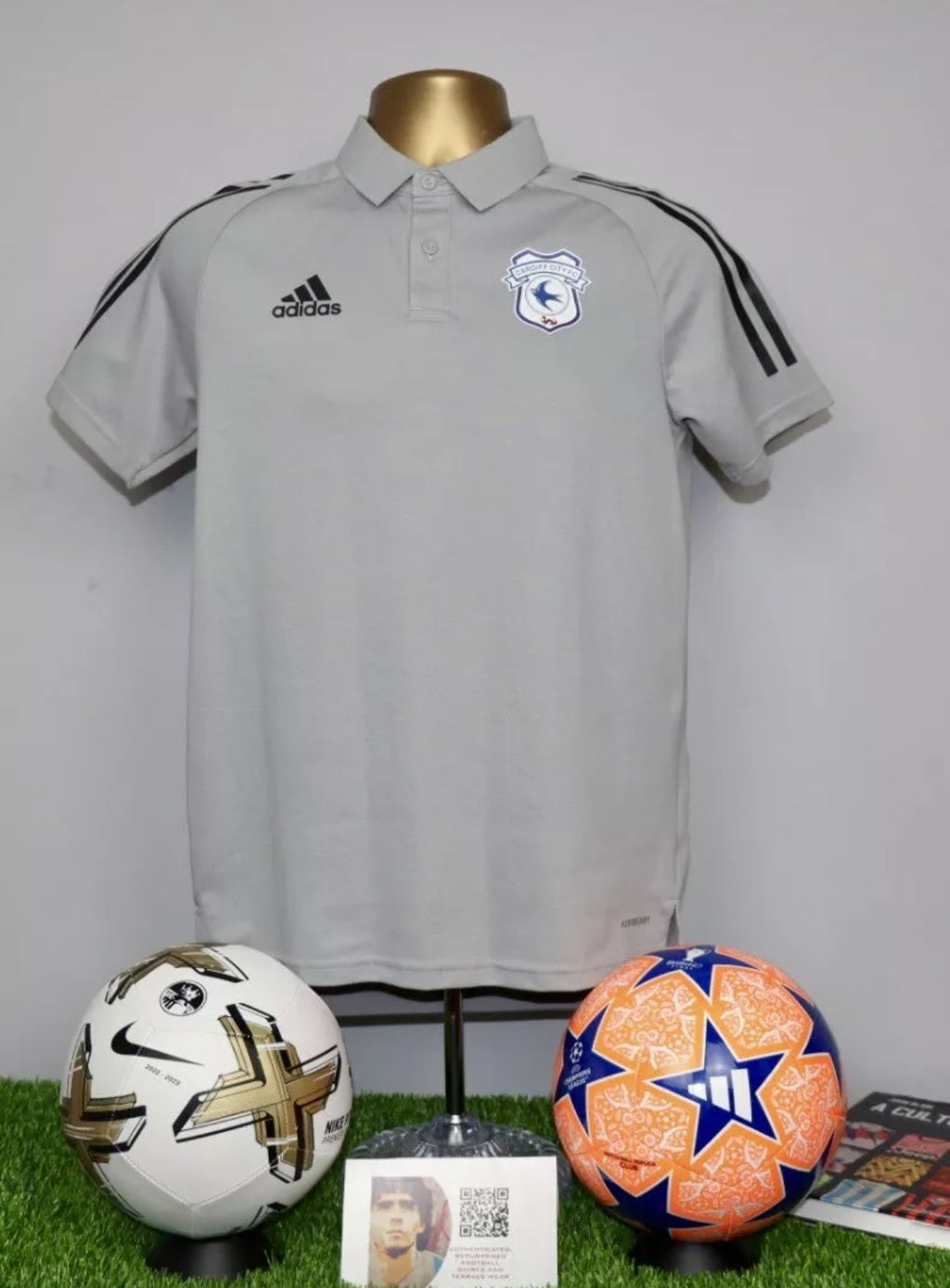 Cardiff City 20/21 Grey Polo Shirt