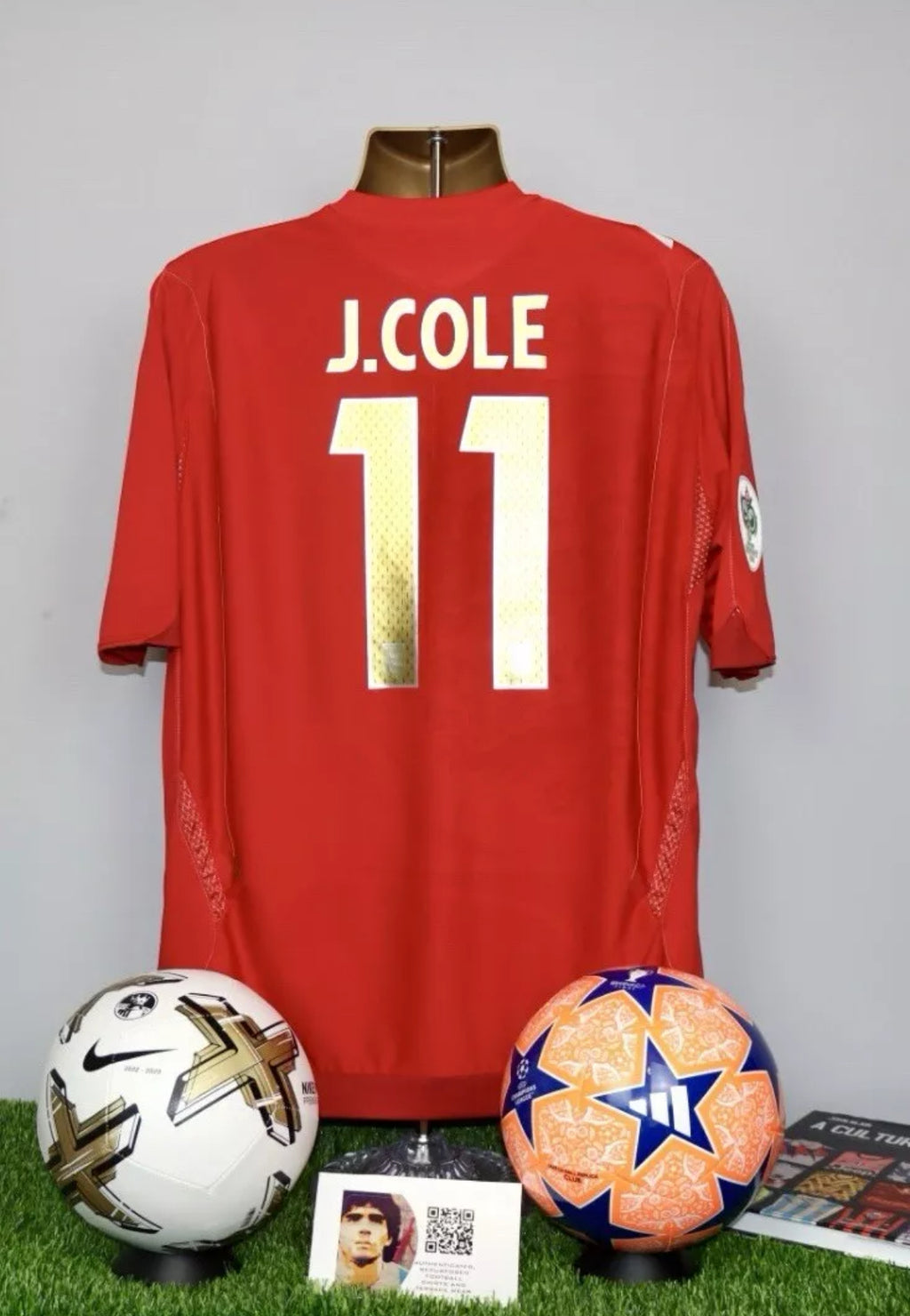 J.COLE 11 2006/08 England Away Shirt