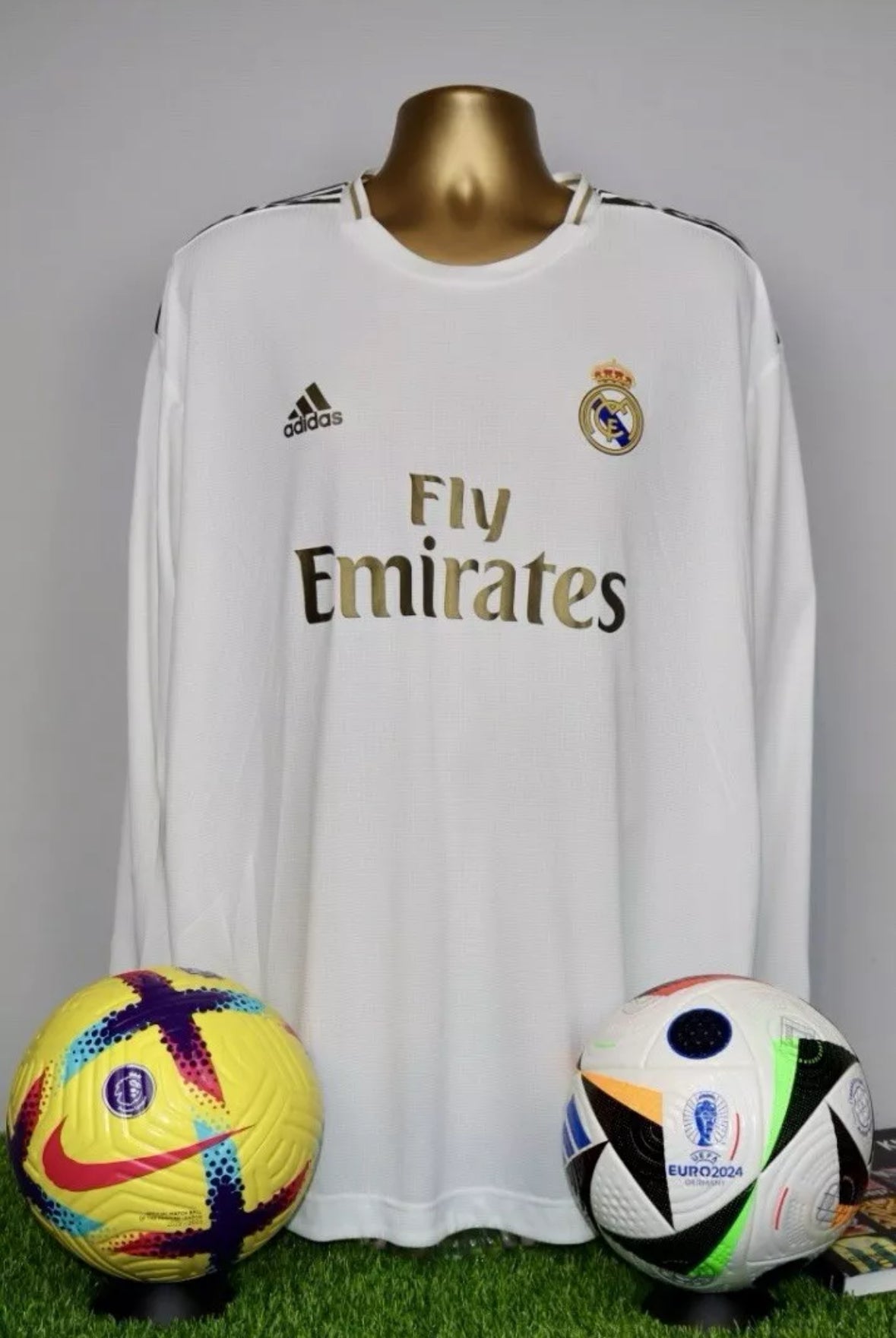 BENZEMA 9 Real Madrid 2019/20 L/S Home Shirt