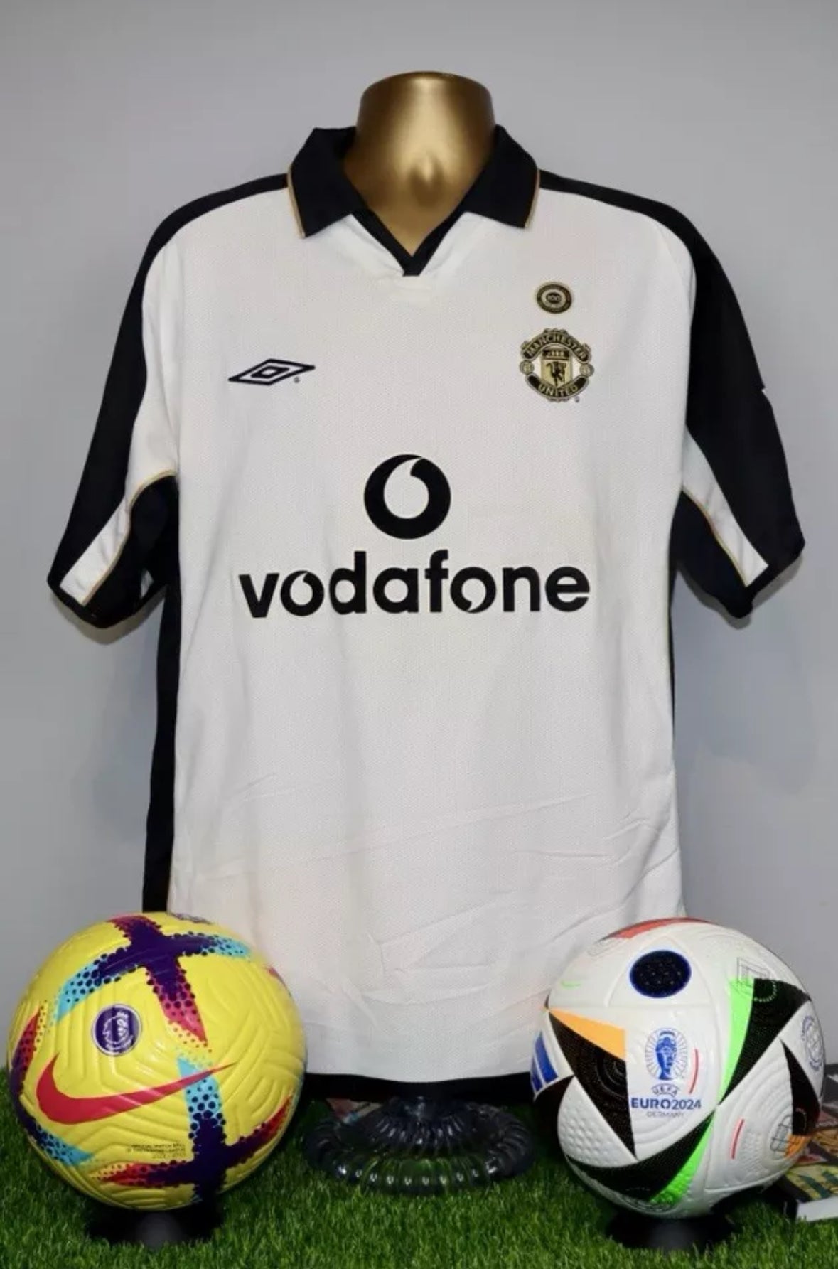 BECKHAM 7 Manchester United 2001-02 Centenary Away/Third Shirt Reversible