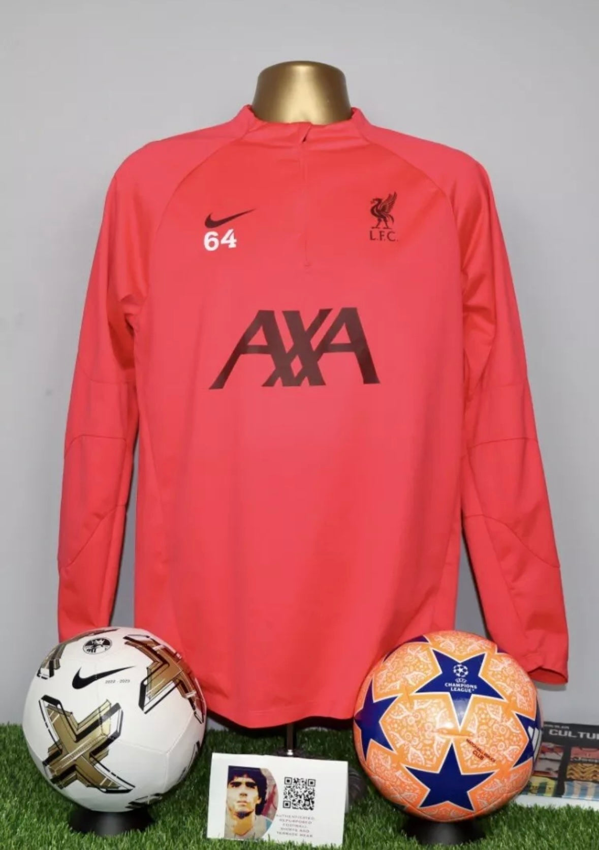 Liverpool 2022/23 Player Worn/Issued Training Jacket STORM FIT M CAIN 64