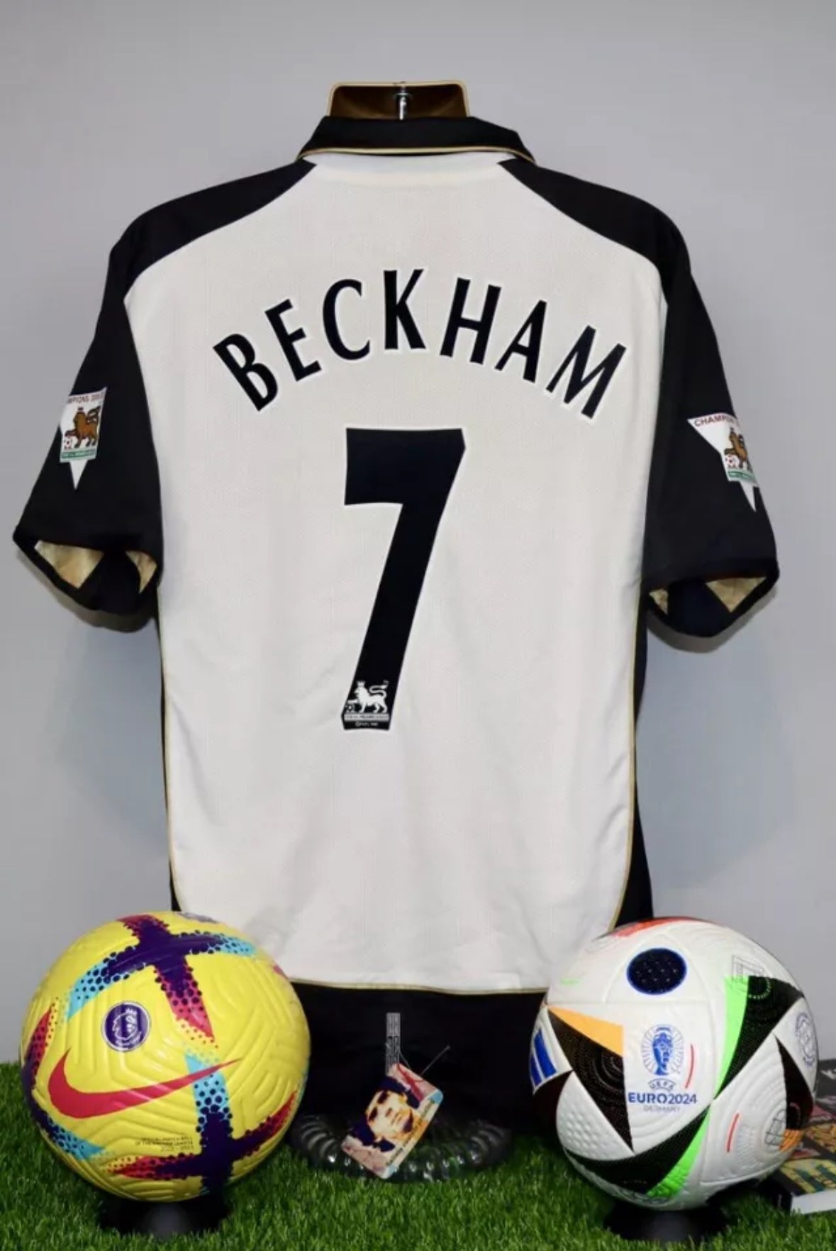 BECKHAM 7 Manchester United 2001-02 Centenary Away/Third Shirt Reversible