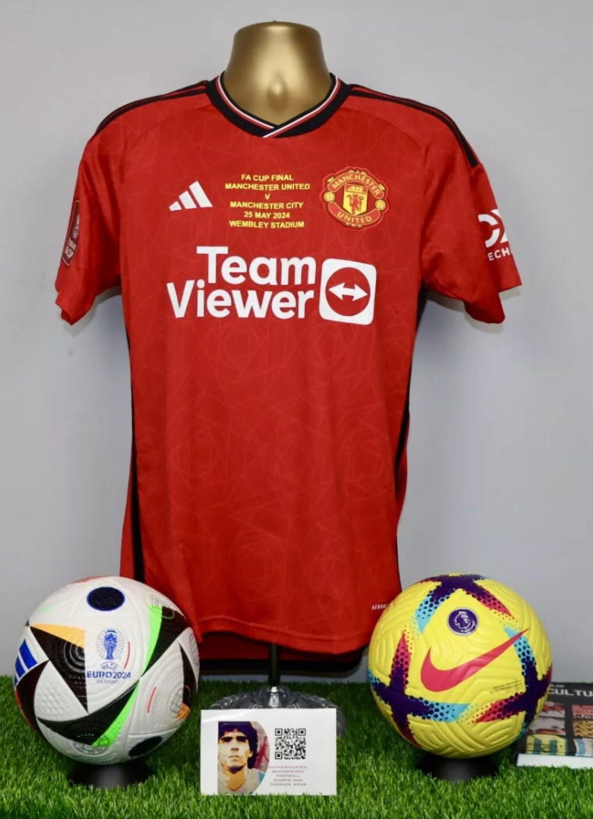 R.VARANE 19 FA Cup Detail Manchester United 2023/24 Home Shirt