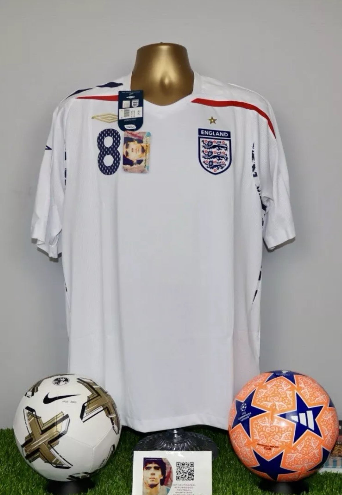 LAMPARD 8 England 2007/09 Home Shirt