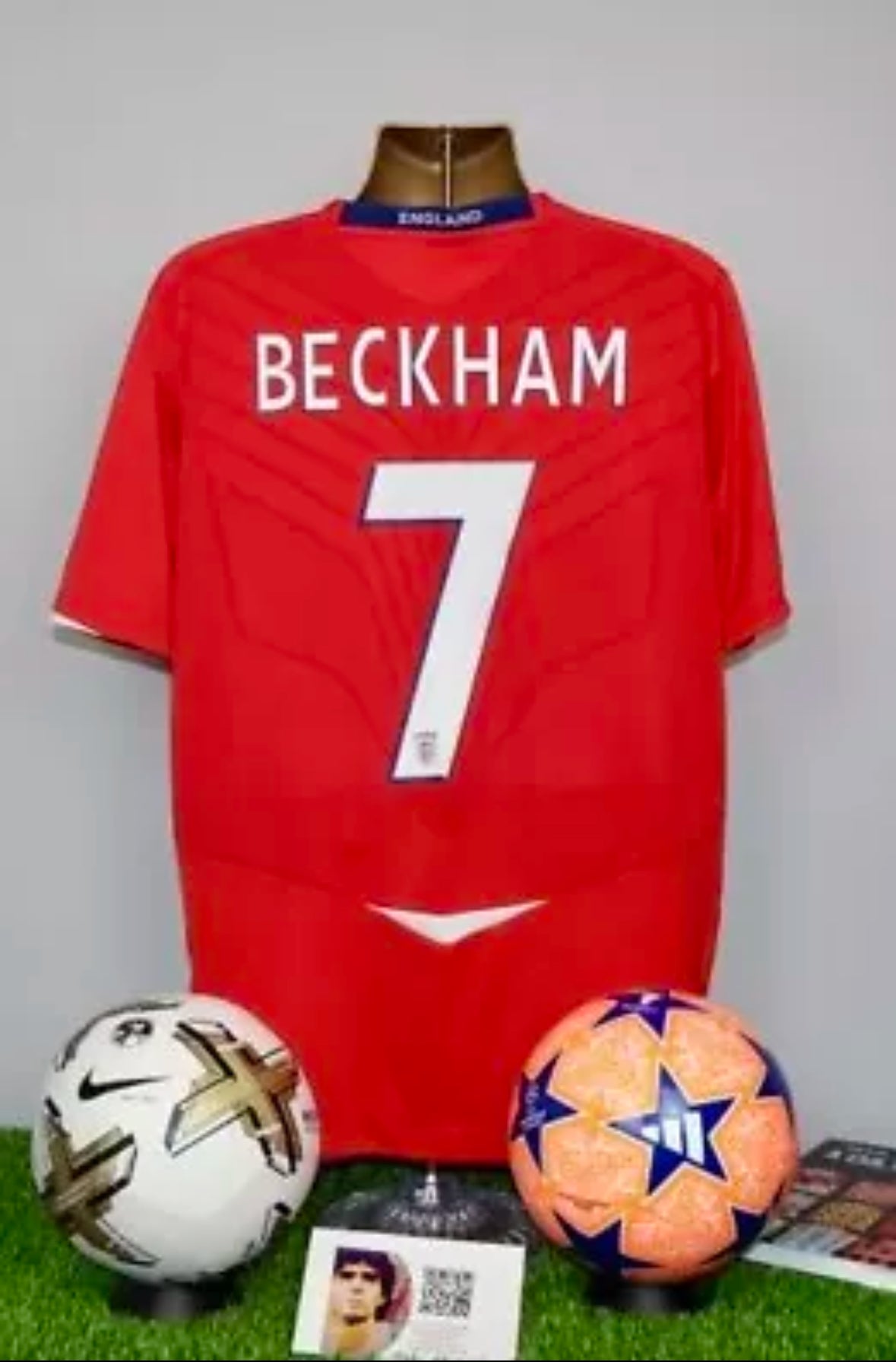BECKHAM 7 ‘100th Cap’ England 2008/10 Away Shirt