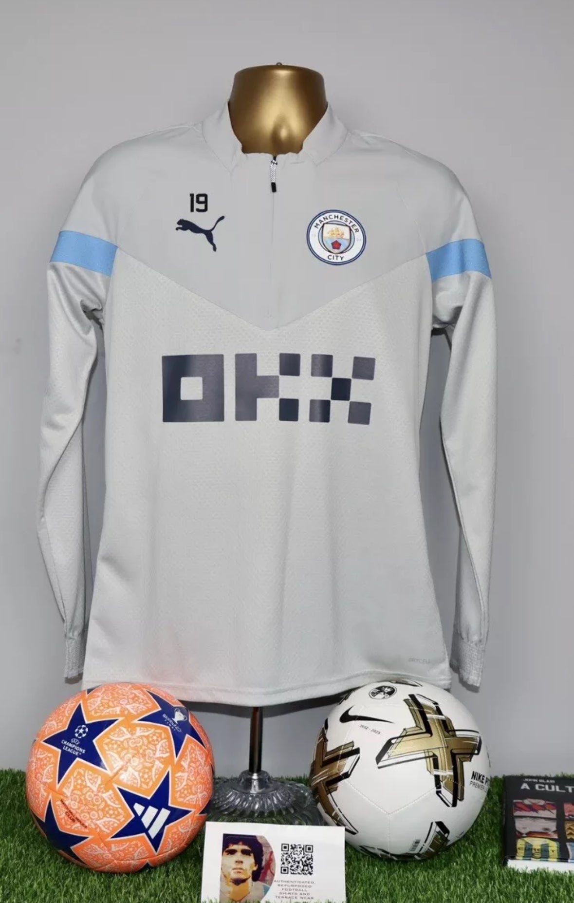 J.ALVAREZ 19 Manchester City Player Issue Worn Treble Winning Season DRYCell