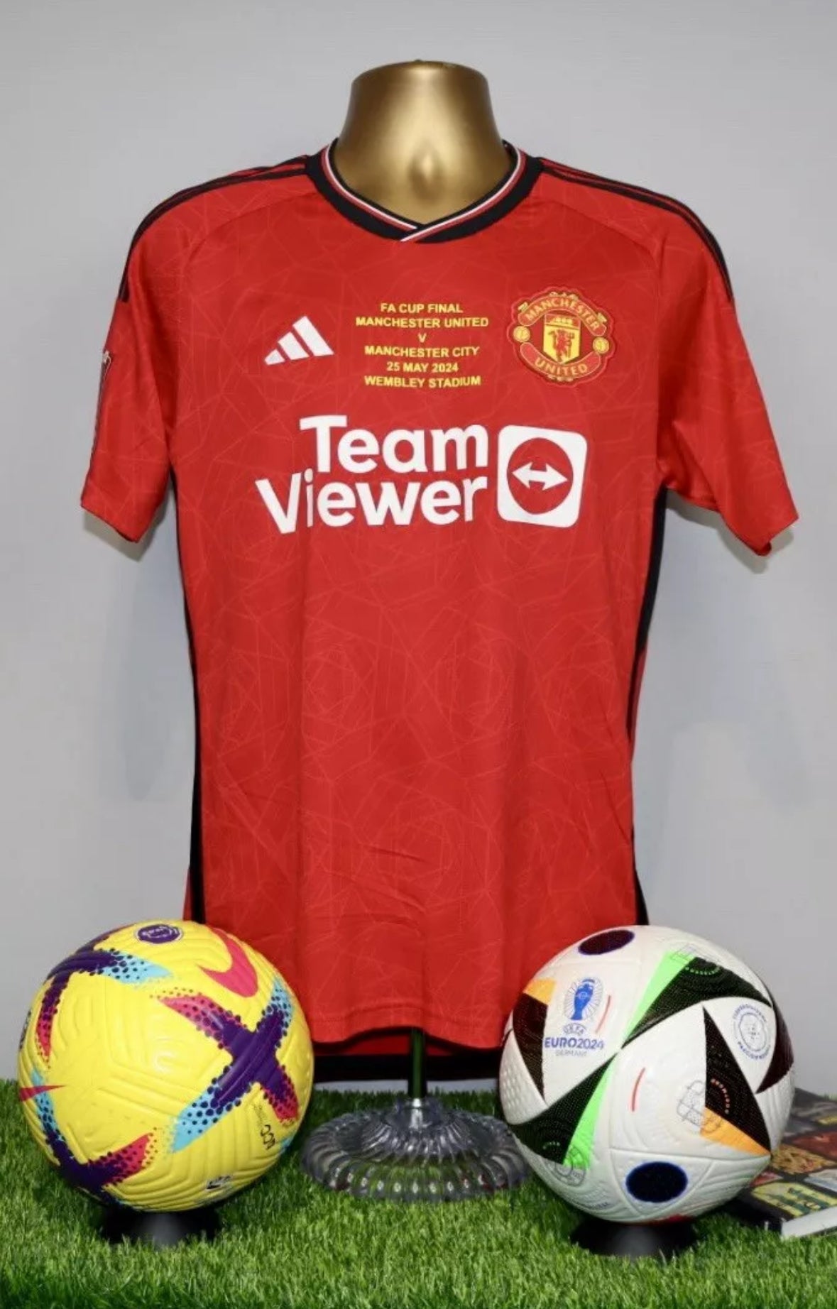 MAINOO 37 FA Cup Detail Manchester United 2023/24 Home Shirt