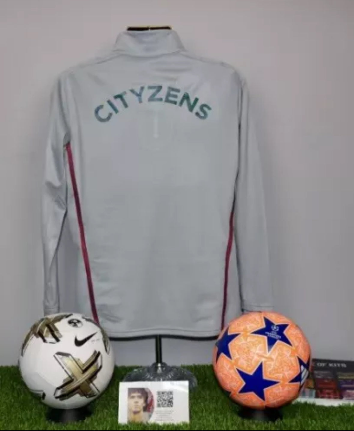 FODEN 47 2021-22 Dubai Expo Manchester City Player Worn 1/4 Zip TrainingTop
