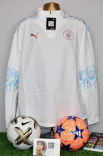 Manchester City 2020-2021 Stadium Half Zip Top