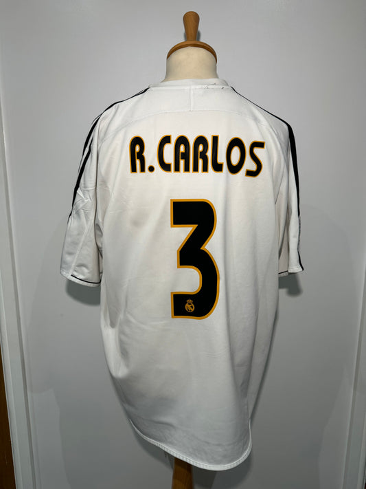 R.CARLOS 3 2003/04 Real Madrid Home Shirt